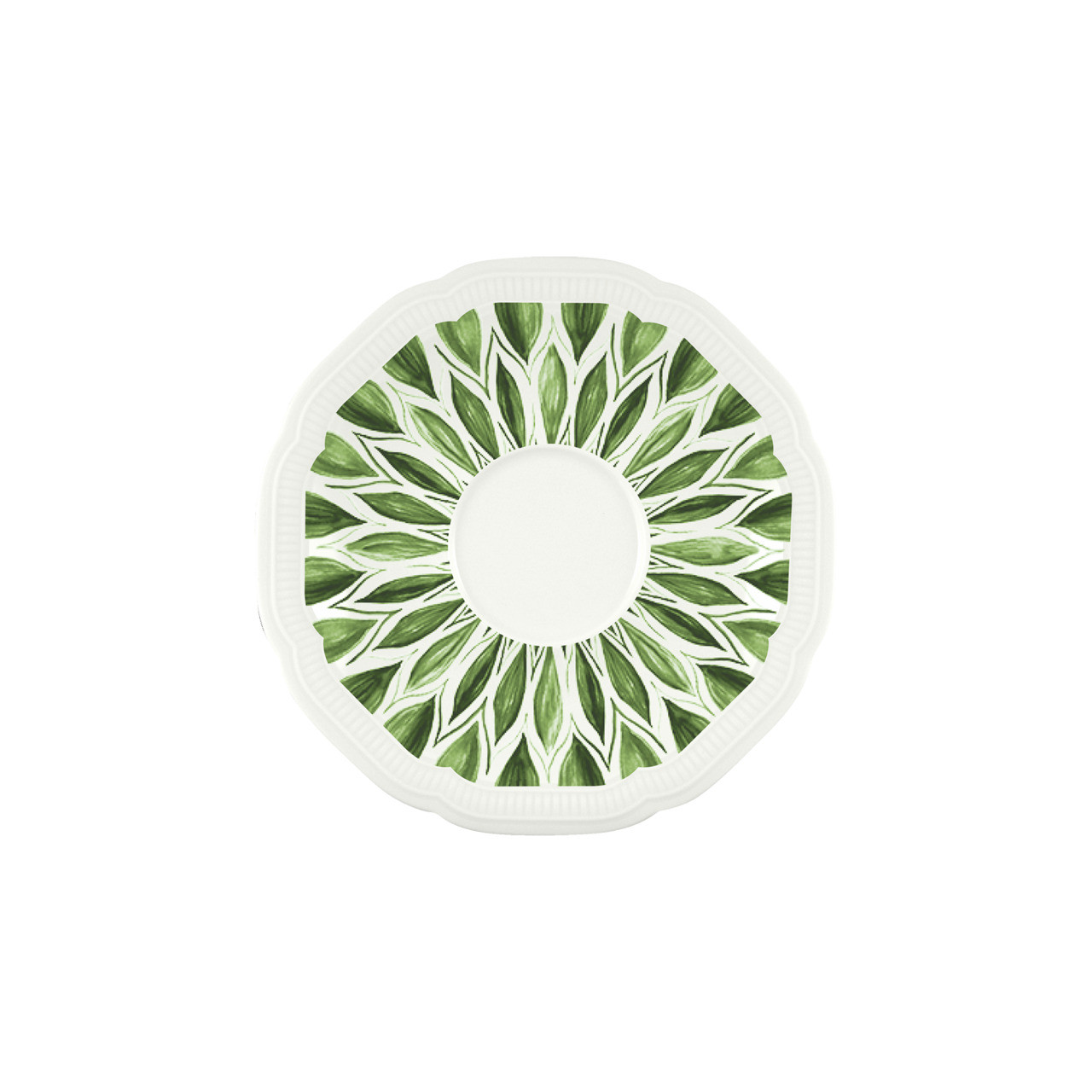 Floral Charm, Kombi-Untertasse rund mit Relief ø 160 mm green